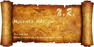 Nyirati Róza névjegykártya